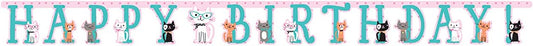 Happy Birthday Cats Jointed Banner