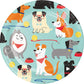 dog party paper plates small