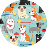 dog party paper plates small
