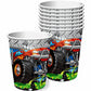 party paper cups monster truck theme