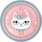 Sassy Caticorn 9 Inch Plates Tableware Cat Party Decorations Supplies 8/ct