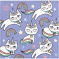Sassy Caticorn Paper Drink Napkins Cat Party Tableware Supplies