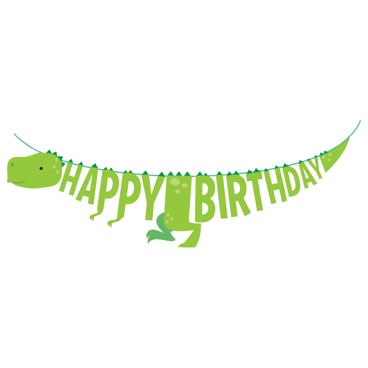 Dino Party Dinosaur Happy Birthday Garland Banner Party Supplies 1/ct