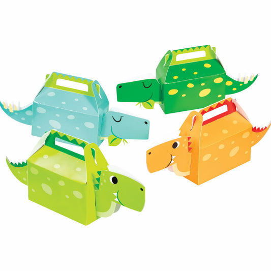 Dino Party Dinosaur Birthday Treat Favor Boxes 4/ct