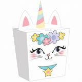 Sassy Caticorn Favor Boxes Cat Party Decorations Supplies 8/ct