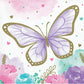 Butterfly Shimmer Party Small Paper Napkins Pretty Pastel & Gold Tea Party 16/ct