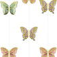 Butterfly Shimmer Party Hanging Strings Cutouts Pretty Pastel & Gold Foil Tea Party 3/ct
