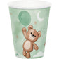 Teddy Bear Baby Shower Paper Cups 9oz Tableware 8/ct