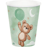 Teddy Bear Baby Shower Paper Cups 9oz Tableware 8/ct