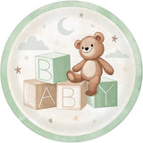 Teddy Bear Baby Shower 9" Paper Plates Tableware 8/ct