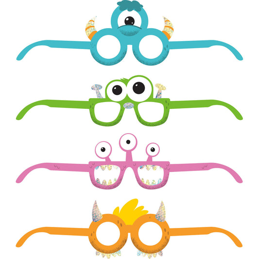 Monster Party Birthday Paper Glasses/Masks Party Favor 4/ct