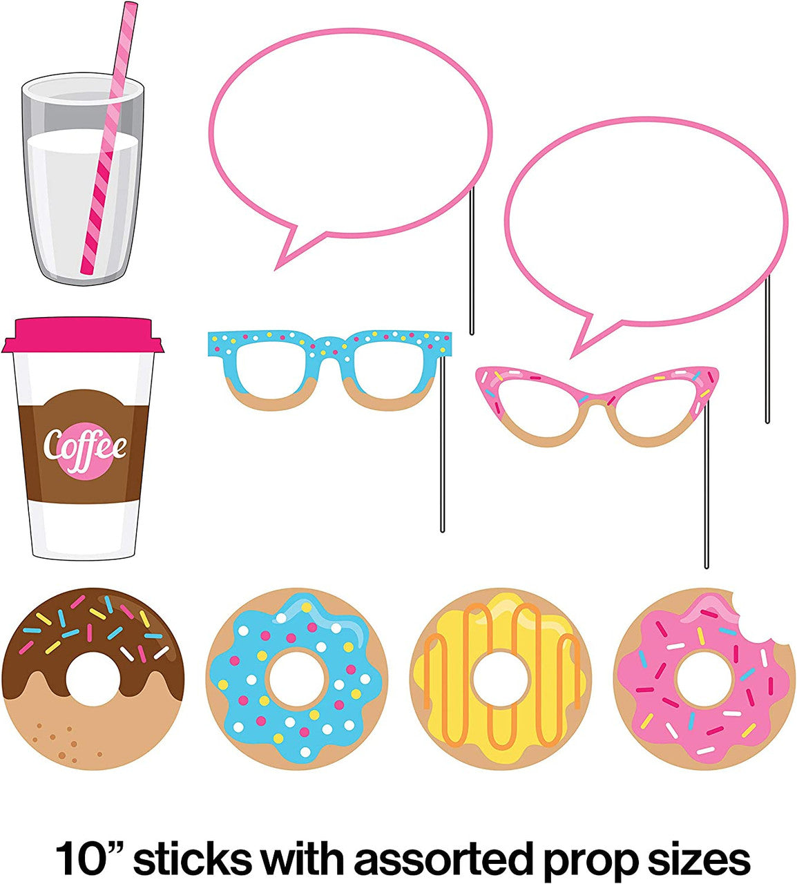 Donut Time Party Photobooth props
