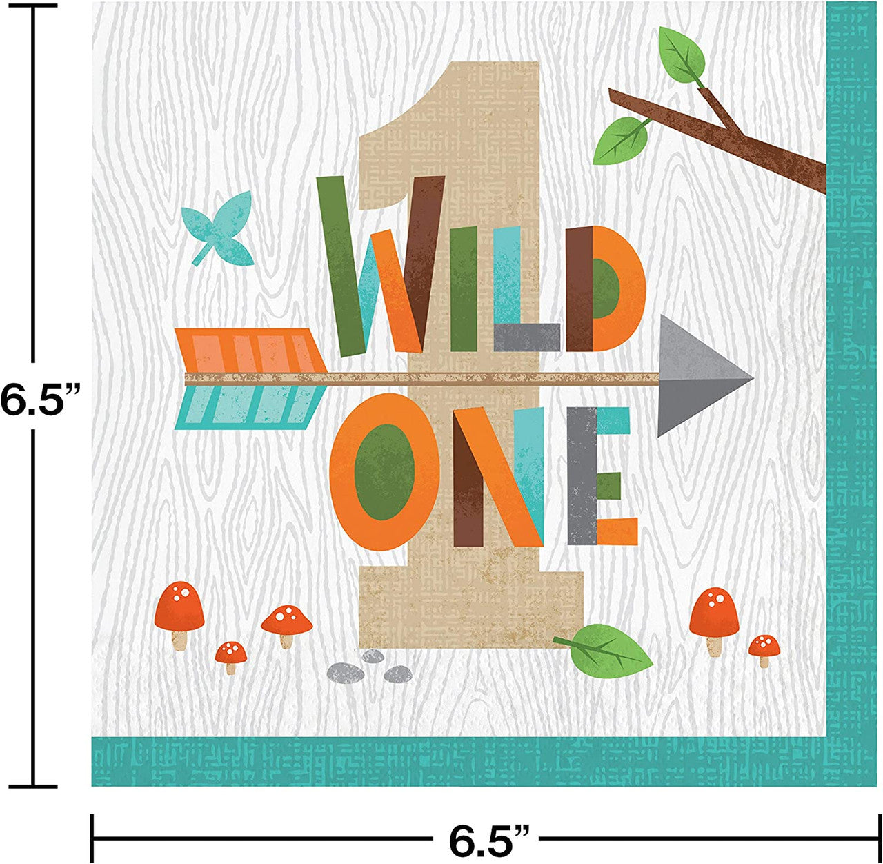 1st Birthday Woodland Theme Napkins