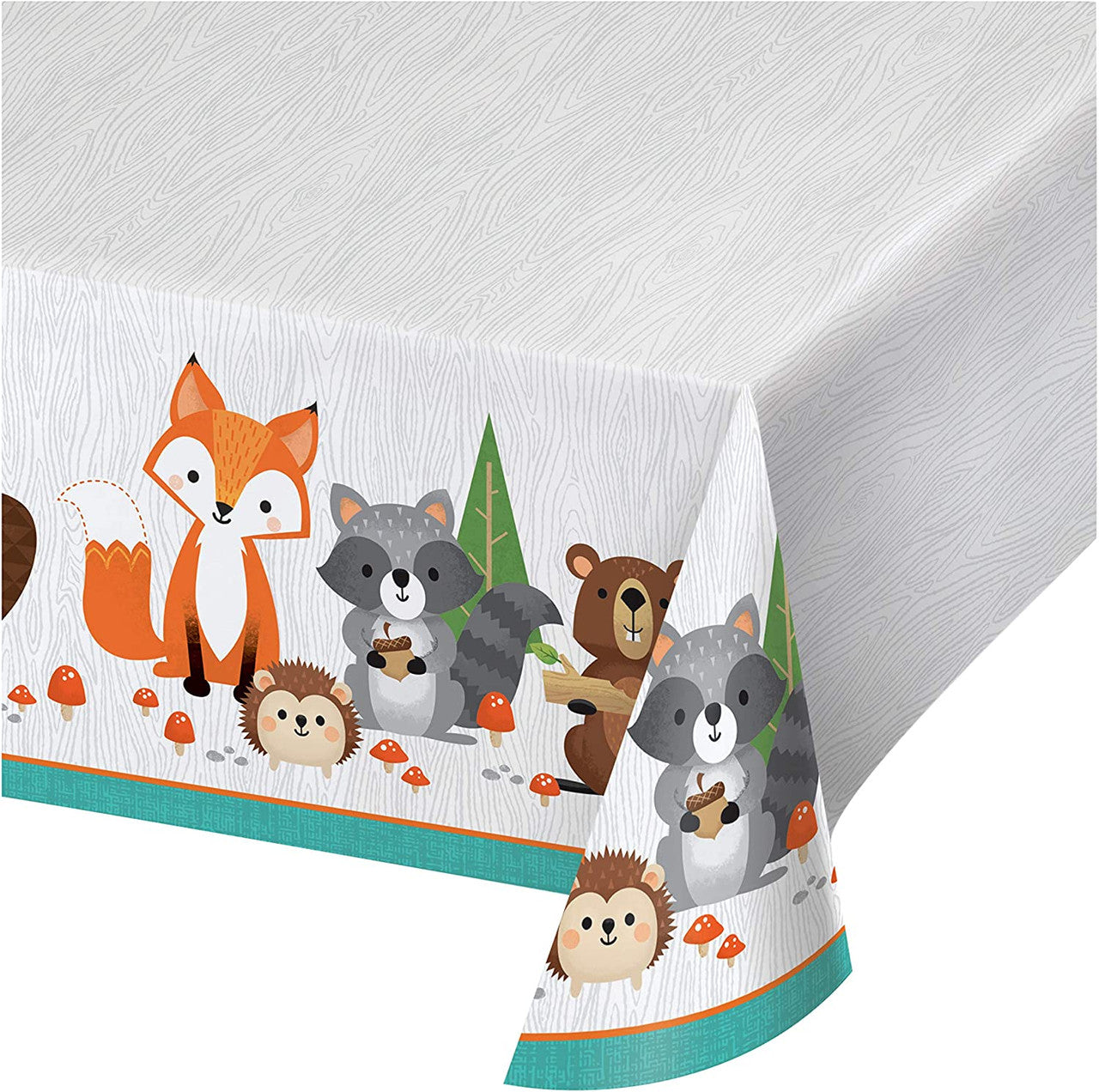 Woodland Creature Animals Tablecover Plastic