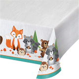 Woodland Creature Animals Tablecover Plastic