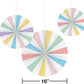 Pastel Paper Fans Theme Party Decoration