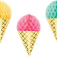 ice cream cones hanging decor pastel colors