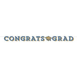 Dark Blue & Gold Congrats Grad Banner