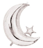 Jumbo Silver Foil Balloon Moon Shape