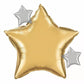 Jumbo Gold & Silver Foil Balloon Star Shape