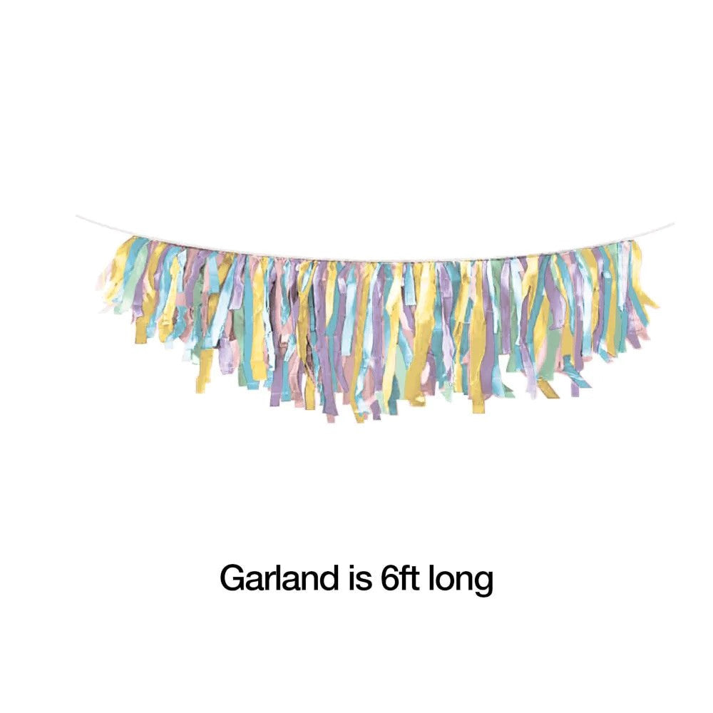 pastel fringe garland