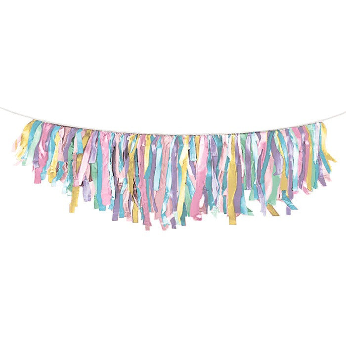 pastel hanging tissue garland
