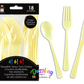 Cream Heavy Duty Plastic Cutlery 18 Pack