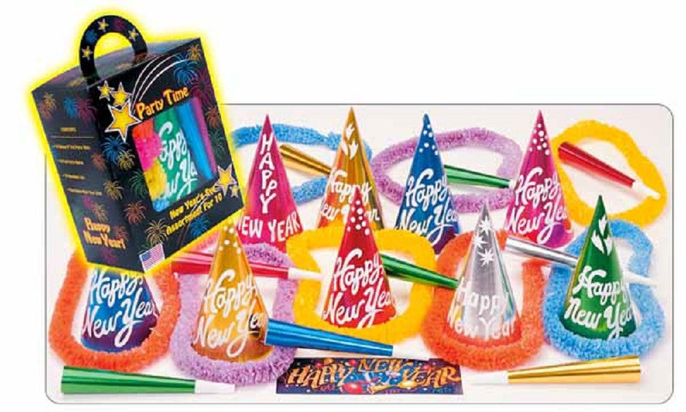 Colorful - and-  Bright - New - Year's - Eve - Party - Kit - For - 10 - Canada - USA -
