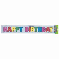 Foil Happy Birthday Banner 12ft