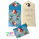 Unicorn Birthday Invitations 6/CT