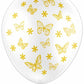 Butterfly 12" Latex Balloons Helium Quality 6pk