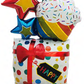 45" Happy Birthday Standing Gift & Cupcake Air-Fill Foil Balloon