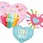 Mother's Day Hearts 33" Bright Stripes Foil Balloon