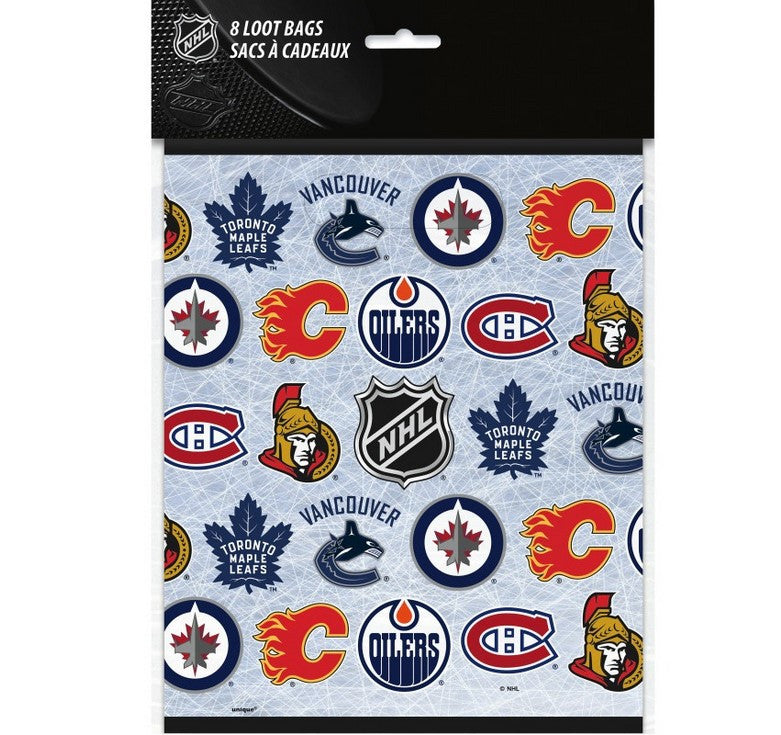 NHL Hockey Party Fans Loot Bags 8/CT