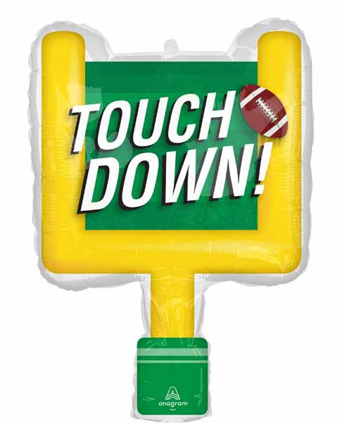Touch Down! Game Time Goal Post Football Supershape Foil Balloon