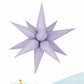26" 3D Starburst Foil Air Balloon Lilac
