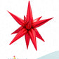 26" 3D Starburst Foil Air Balloon Red