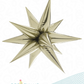 26" 3D Starburst Foil Air Balloon White Gold