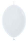Decomex white link linking 12" latex balloon
