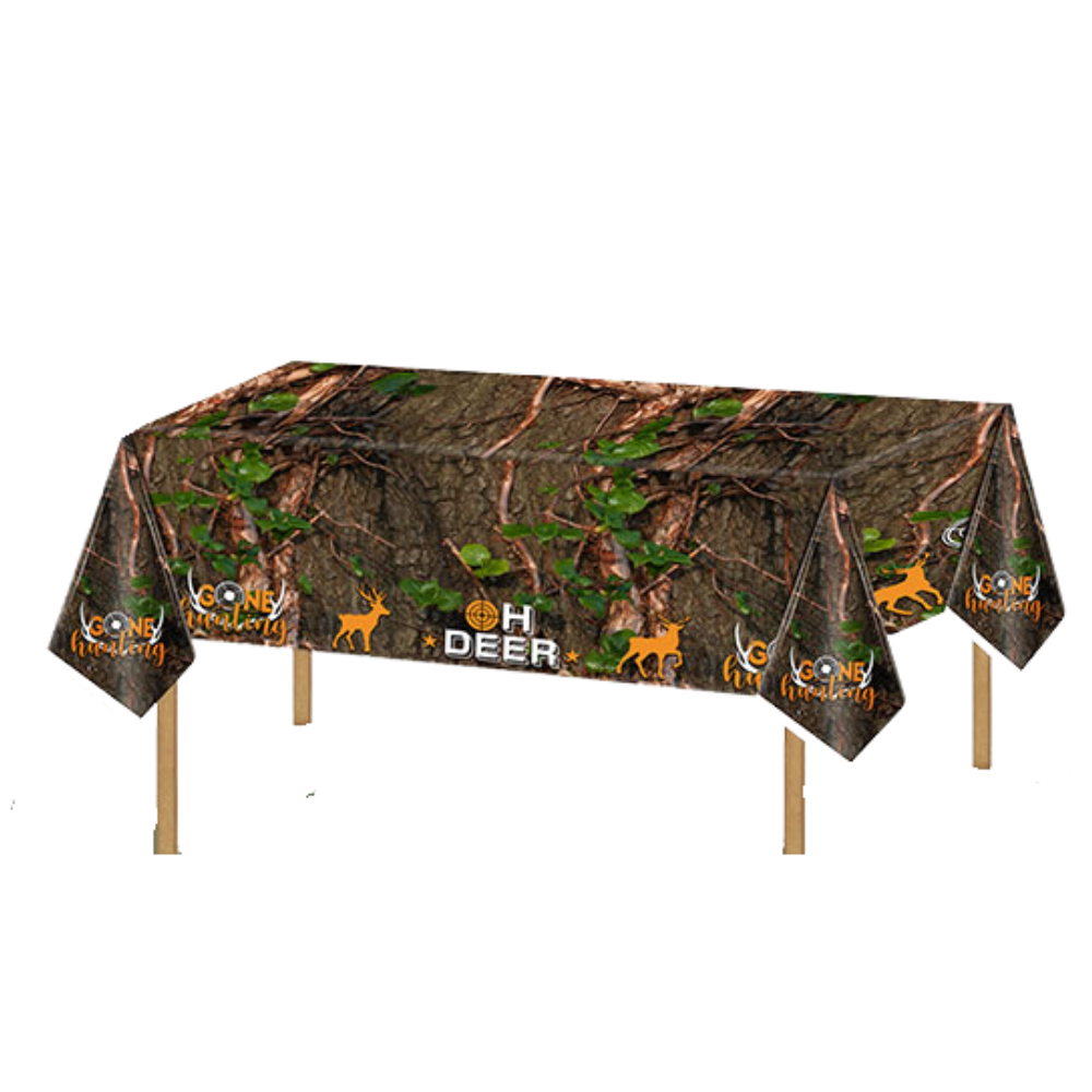 Camo Hunting Party Plastic Tablecloth 52x87"
