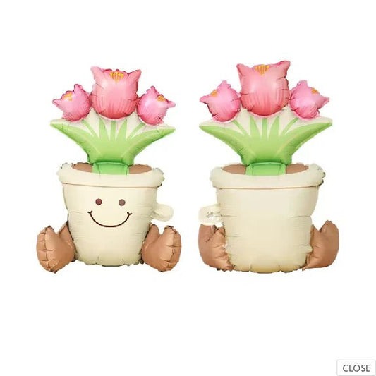 22" Airfill Only Potted Tulip Plants Foil Balloon