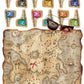 Pirate Treasure Map Party Game 14/PCS