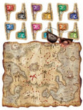 Pirate Treasure Map Party Game 14/PCS