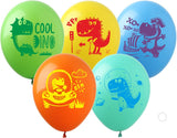 assortment cartoon dinosaur latex balloons