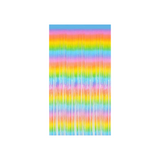 Pastel Rainbow Tinsel Fringe Curtain Party Decor Photo Backdrop 8.2'