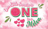 one in a melon party banner