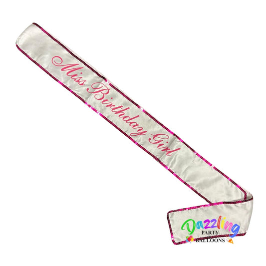 Miss Birthday Girl Party Sash