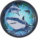Circling Sharks Nautical 7" Cake Plates Birthday Party Decor Tableware 8pcs/pk