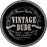 Vintage Dude 9" Paper Plates The Man Myth Legend Birthday Tableware 8/CT