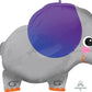 34" Cute Elephant Supershape Foil Balloon